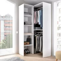 Dmora Eckschrank Bernina 79 x 186 x 88 cm Weiß