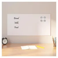 VidaXL Magnettafel Wandmontage Weiß 80x40 cm Hartglas