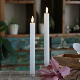 MARELIDA LED Stabkerzen 24 cm 2 St. weiß