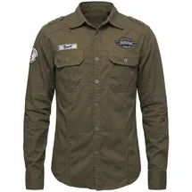 Brandit Textil Luis Vintage Langarmhemd Olive S