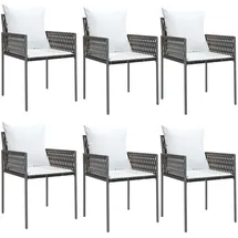 vidaXL Gartenstuhl mit Kissen 54 x 61 x 83 cm braun 6 St.