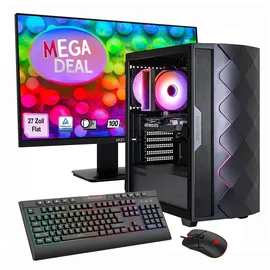gamemax Gaming-PC MegaDeal Diamond BK 2696 27" LED AMD Ryzen 5 5500 4,0 GHz 16 GB RAM 1 TB SSD RTX 5050 Windows 11