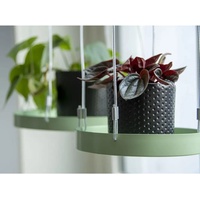 Esschert Design Esschert's Garden Pflanzenständer, rund, zum Aufhängen, Durchmesser 14 cm, Grün