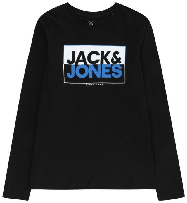 Jack & Jones Junior Langarmshirt (1-tlg) blau|schwarz|weiß 116