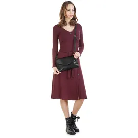 Cluty Abendtasche Leder Schwarz
