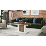 designimpex Couchtisch Design Couchtisch Orion stufenlos höhenverstellbar ausziehbar Esstisch braun