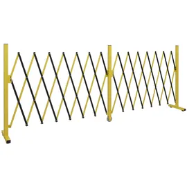 Mendler Alu Absperrgitter HWC-B34 Scherengitter 103x52-400 cm gelb/schwarz