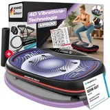 Sportstech Vibrationsplatte VP500 | 60 Intensitätsstufen | LED-Beleuchtung - Schwarz
