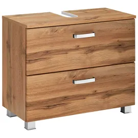 WELLTIME Waschbeckenunterschrank WELLTIME "Ravenna", braun (eichefarben), B:70cm H:59cm T:35cm, Schränke, Waschbeckenunterschrank, Breite 70 cm, Türen mit Anschlagdämpfern