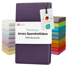 Carpe Sonno Spannbettlaken Jersey 90 x 200 - 100 x 200 - 140 x 200 - 160 x 200 - 180 x 200 - 200 x 200 cm lila