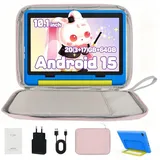 BUFO 10'' Android 64GB 1280x800 HD IPS WiFi 6 Lern Kinder Tablet (10", 64 GB, Android 15, 5G WiFi, Kids Bumper Blau, Elterliche Kontrolle, Anti-Blaulicht) blau|rosa