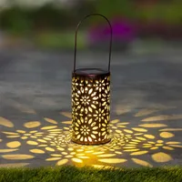 garden hero Laterne Kunststoff 10x18 cm 1 LED warmweiß orange