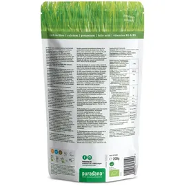 PURASANA Gerstengras Pulver Bio Beutel 200 g