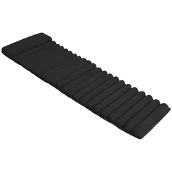vidaXL Sonnenliegen-Auflage Schwarz Veloursleder