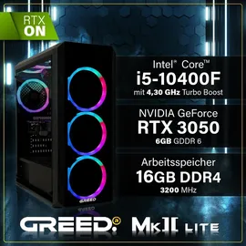 Greed MK2 Lite Intel Core i5-10400F Nvidia Geforce RTX 3050