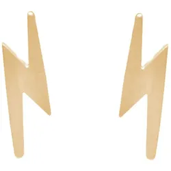 Gemshine Ohrringe 'Blitzschlag' gold coloured Hellbraun Damen 