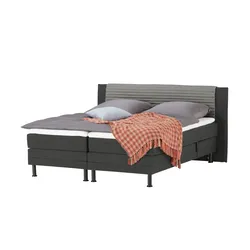 Motor-Boxspringbett  Synda , grau , Maße (cm): B: 200 H: 107