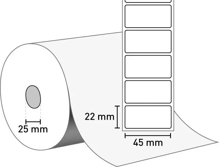 Pharmigo® Ultra TD (Thermopapier) 45 mm x 22 mm / permanent / 25 mm Kern / 1.000 Etiketten je Rolle