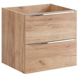 Lomadox Waschbeckenschrank TOSKANA-56 Waschtischunterschrank 60cm in Wotaneiche Nb. B/H/T ca. 60/57/46cm braun 60 cm x 57 cm x 46 cm