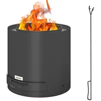 Outsunny Feuerschale Ø45 x 42cm aus Stahl Feuerstelle mit