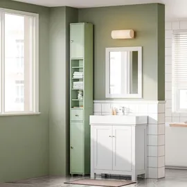 SoBuy Hochschrank 20 x 180 x 20 cm Hellgrün MDF
