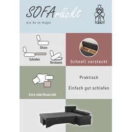 Jockenhöfer Ecksofa Mikrofaser L-Form 3-Sitzer Grün