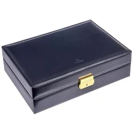 SACHER Uhrenetui für 10 Uhren Leder Navy