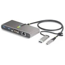 Startech StarTech.com 2-Port USB-C Hub mit Ethernet und RS232 Port,USB-A Adapter, 100W Power Delivery Pass-Through, 5Gbps
