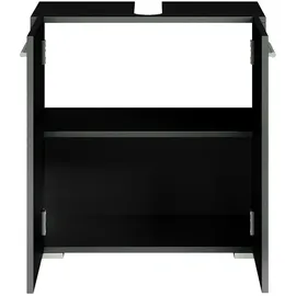 Badplaats Waschbeckenunterschrank, Jupiter 60cm Schwarz - Badezimmer, Badmöbel