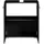 Badplaats Waschbeckenunterschrank, Jupiter 60cm Schwarz - Badezimmer, Badmöbel