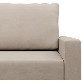 mebligo Ecksofa Beige, 3-Sitzer, L-Form, 223x140 cm, Wohnzimmer, Sofas & Couches, Wohnlandschaften, Ecksofas
