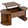 Okwish Höhenverstellbarer Couchtisch Braun Nussbaum 100 x 40,5 x 50 cm