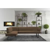exxpo - sofa fashion Eckbank Americano, mit Keder und Metallfüßen, Bezug in verschiedenen Qualitäten,