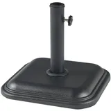 casa.pro Sonnenschirmständer Biccari Beton 35x35x4,5 cm Schwarz 11 kg casa.pro