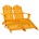 2-Sitzer Adirondack Gartenbank mit Fußstütze 119,5 x 147,5 x 89,5 cm orange 315918