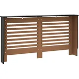 vidaXL Heizkörperverkleidung Schwarz 152x19x81,5 cm MDF