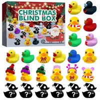 Tioheam Enten Adventskalender, Weihnachts-Adventskalender, 24 Rubber Ducks Kreative, Adventskalender 2023 Kinder Kleine Gelbe Ente, Weihnachtsspielzeug, Geschenke Für Kinder