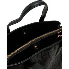 Valentino Pansy Shopper Polyurethan Black