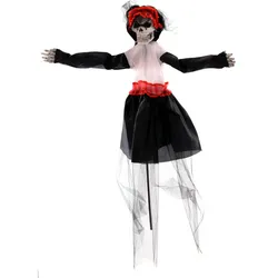 Halloween Dekoration - Steckfigur Skelett Braut (25cm)