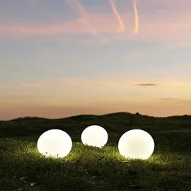 Kynast Kugelleuchte Kunststoff 20 cm Solar Erdspieß weiß