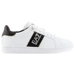 EA7 Unisex. X8X102_XK346 Klassische weiße Lederturnschuhe (44), Wohnung, Schnürsenkel, Lässig