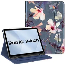 Fintie Hülle für iPad Air 11 Zoll M4/M3/M2 (2026/2025/2024), iPad Air 5./4. Generation 10,9 Zoll (2022/2020) Hibiskus