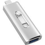 KOOTION 256GB USB Stick Typ C 3.2 OTG Memory Stick USB C Speicherstick 2-in-1 USB Dual Datenstick USB 3.2 256G bis zu 350 MB/s Flash Laufwerk Type C USB Flash Drive für Typ-C Handy Android/PC, Silber