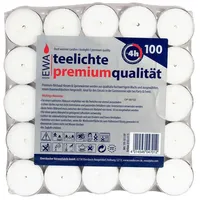 Ebersbacher Kerzenfabrik Teelicht Teelichter weiß 100 Stück