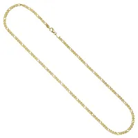 Schmuck Krone Goldkette 3mm Zwillings-Panzerkette aus 585 Gelbgold, 45cm, Gold 585 goldfarben