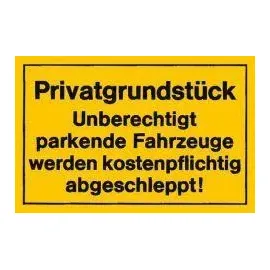 siebdruck jäger Verbotsschilder Privatgrundstück gelb