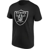 Fanatics Las Vegas Raiders Mid Essentials Crest T-Shirt schwarz/weiß M