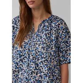 s.Oliver Strukturierte Bluse mit Halbarm im O-Shape Blau 38