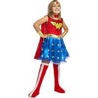Funidelia | Wonder Woman Kinderkostüm 100% OFFIZIELLE für Mädchen Größe 10-12 Jahre Superhelden, DC Comics, Justice League - Farben: Bunt, Zubehör für Kostüm - Lustige Kostüme für deine Partys