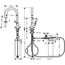 Hansgrohe Aqittura M91 Einhebelmischer Edelstahl